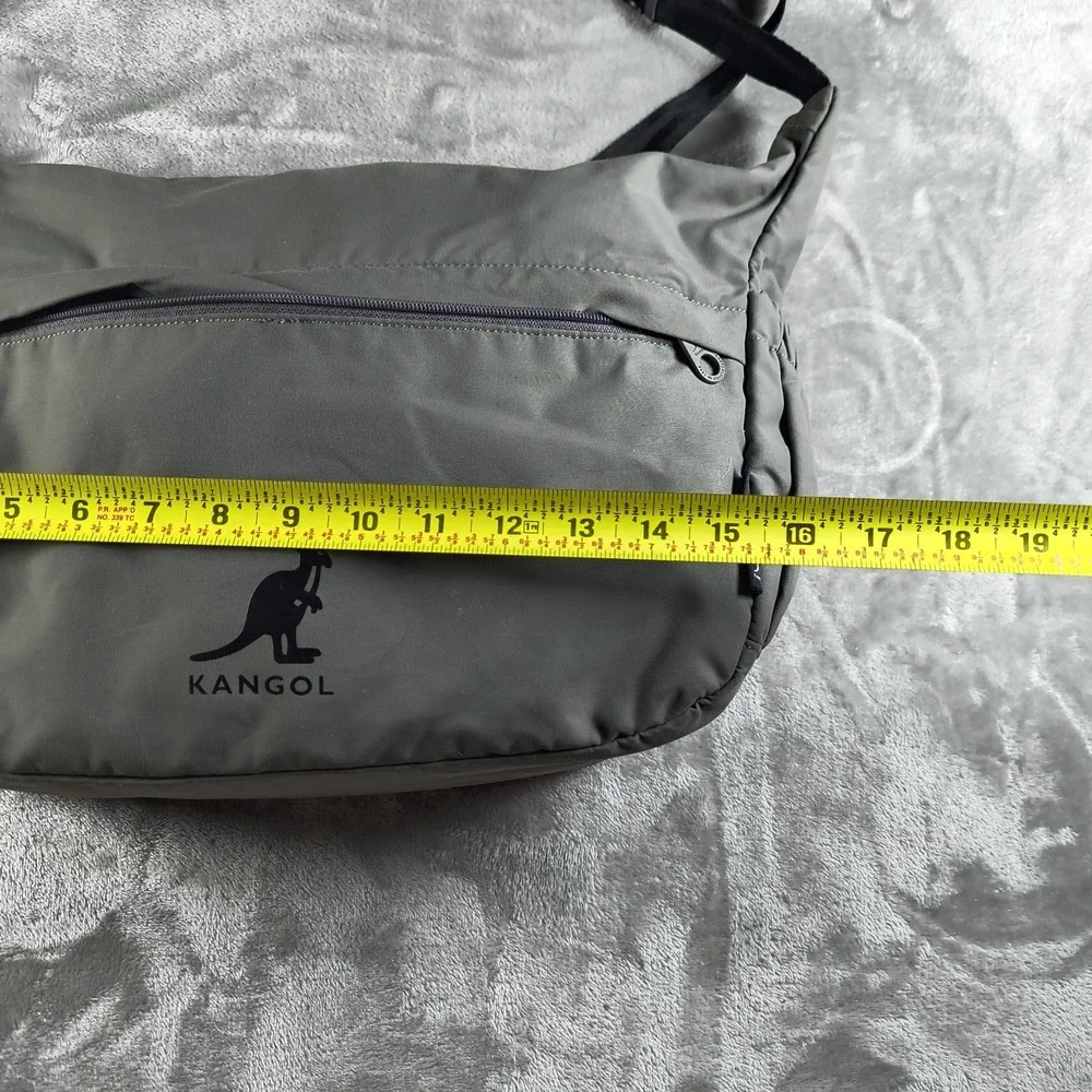 Kangol Messenger Bag Gray Travel Commuter‎ Day Pack Backpack Kangaroo Crossbody
